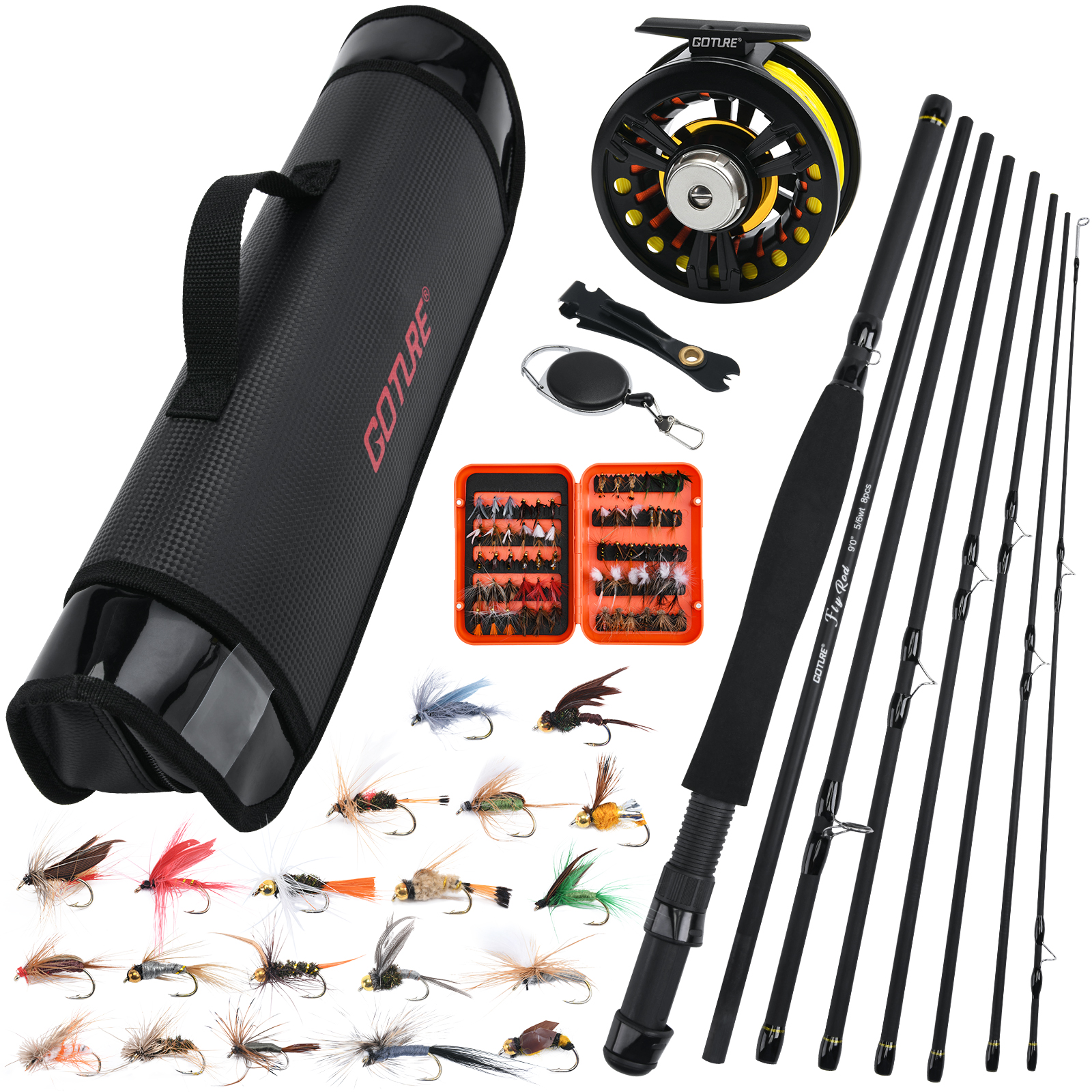 Fishing Rod Fly - Goture 8 sezioni Travel Fly Fishing