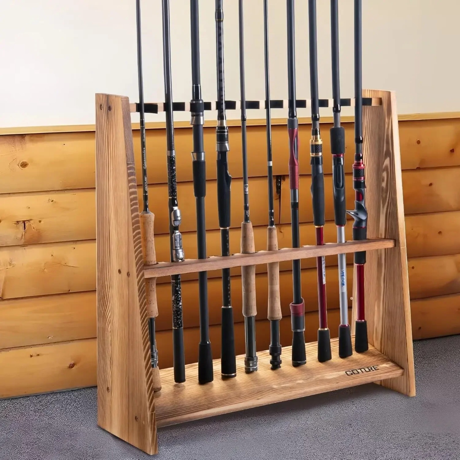 Fishing Rod Rack - Goture Portacanne da Pesca in Legno