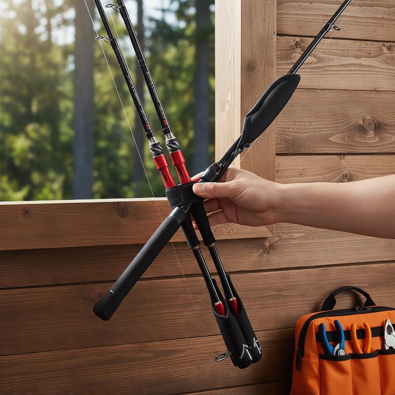 Fishing Rod Combo - Cinghia Regolabile per Trasporto Canna da