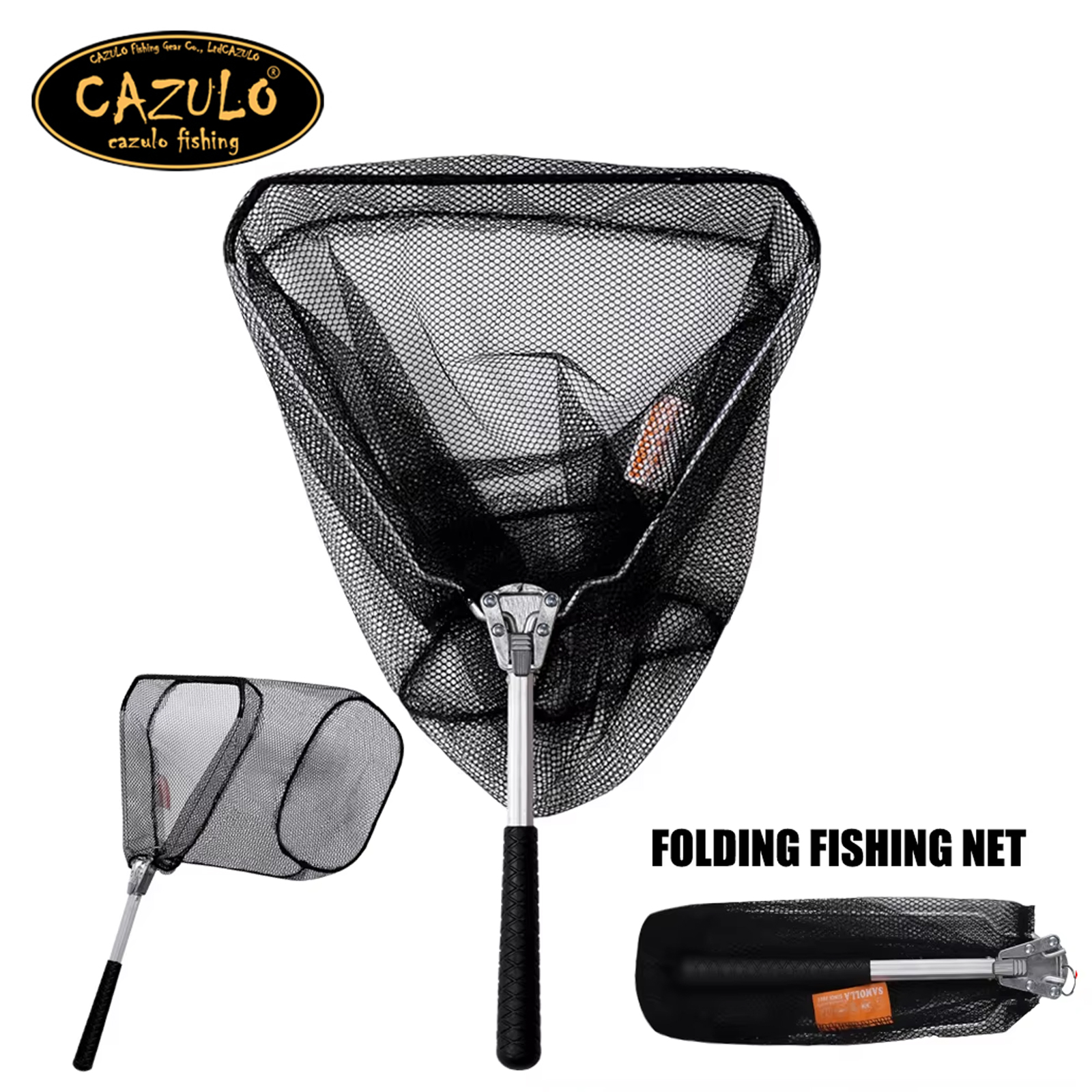 Fishing Rod Fly - CAZULO Canna da pesca pieghevole comoda,
