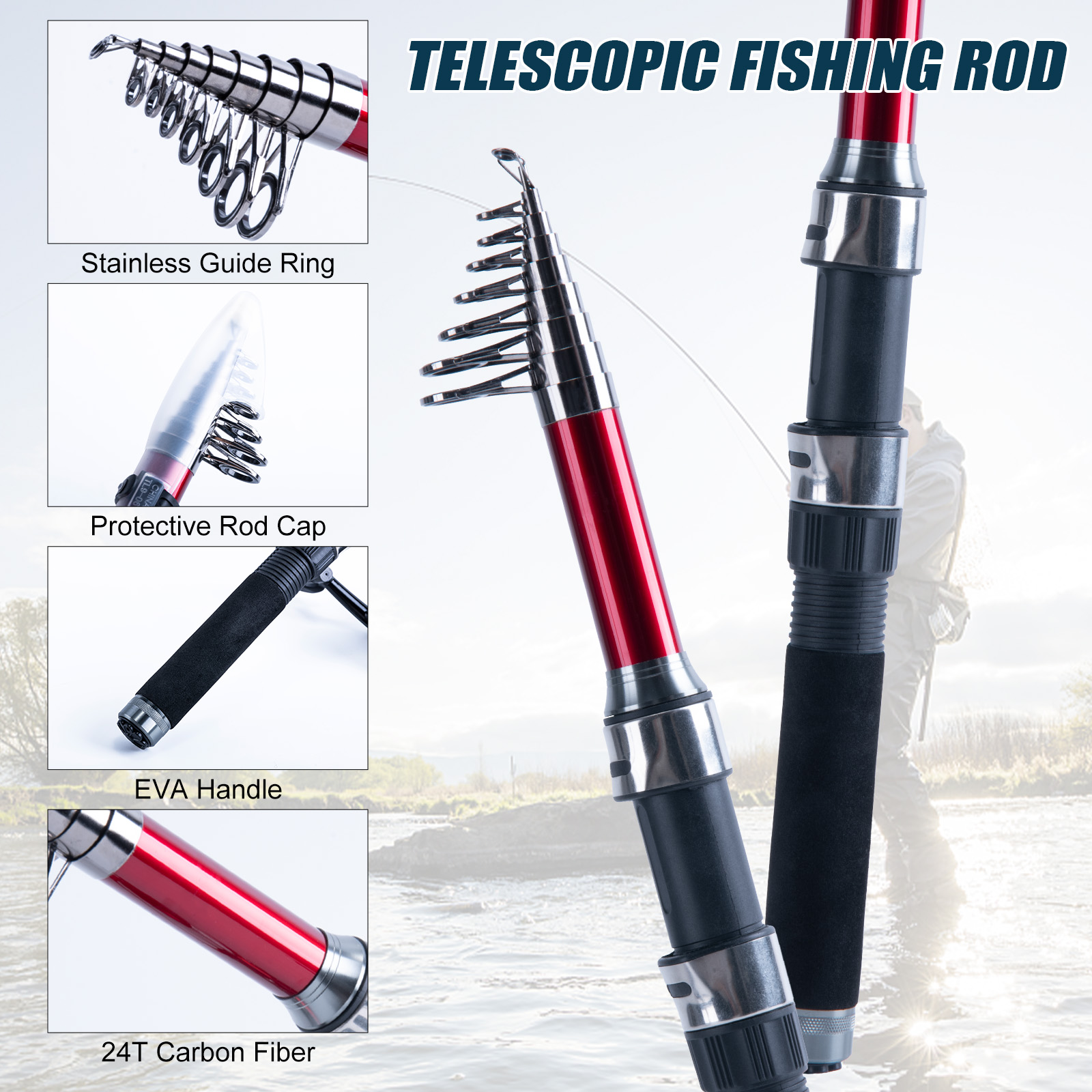 Goture Set Canna da Pesca Tele - Fishing Rod Carbon Fiber recensione e prezzo