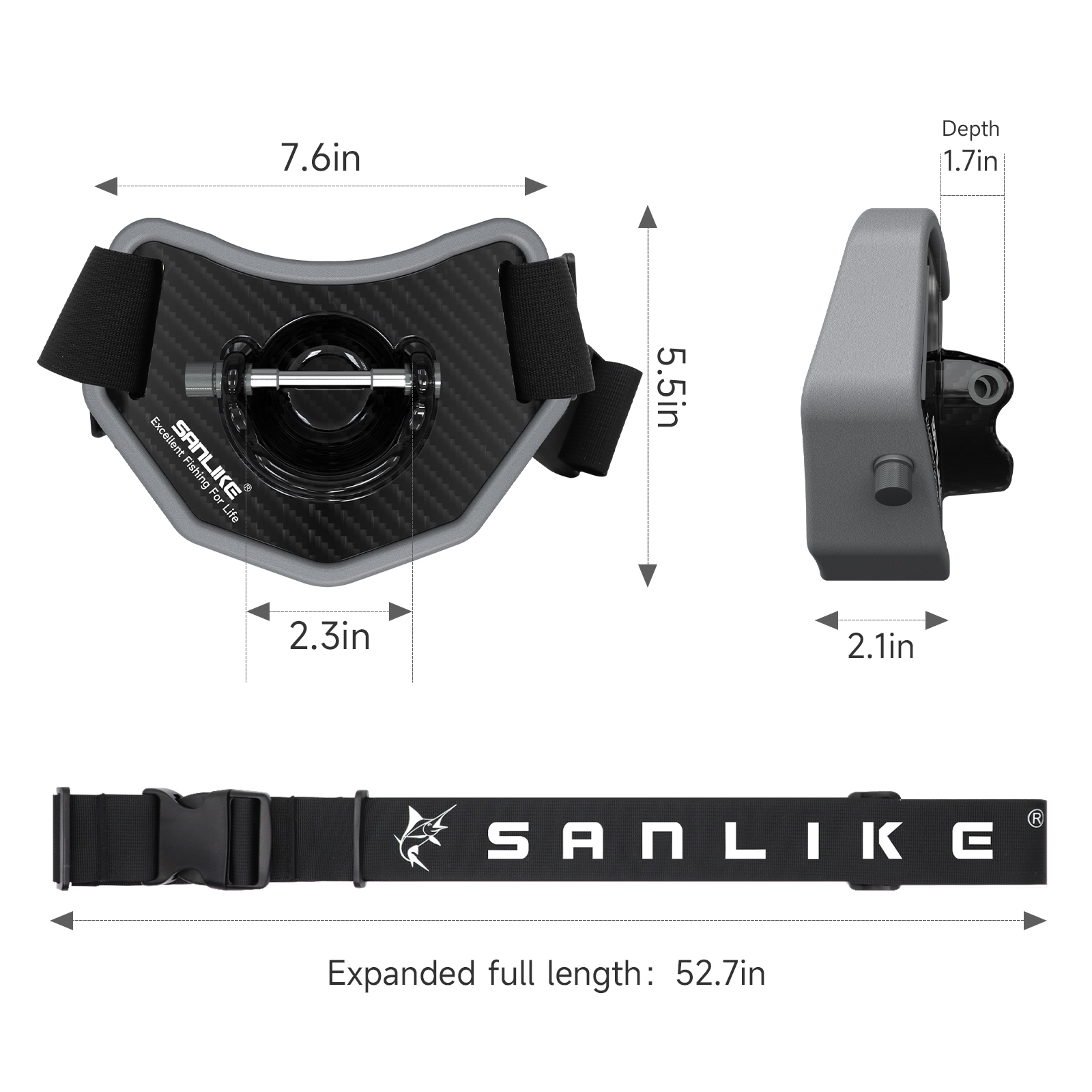SANLIKE Fishing Fighting Belt  - Fishing Rod Carbon Fiber recensione e prezzo