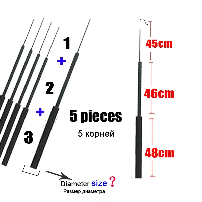 4.1mm-6.4mm 5 pezzi Punta per  - Fishing Rod Tip Replacement recensione e prezzo