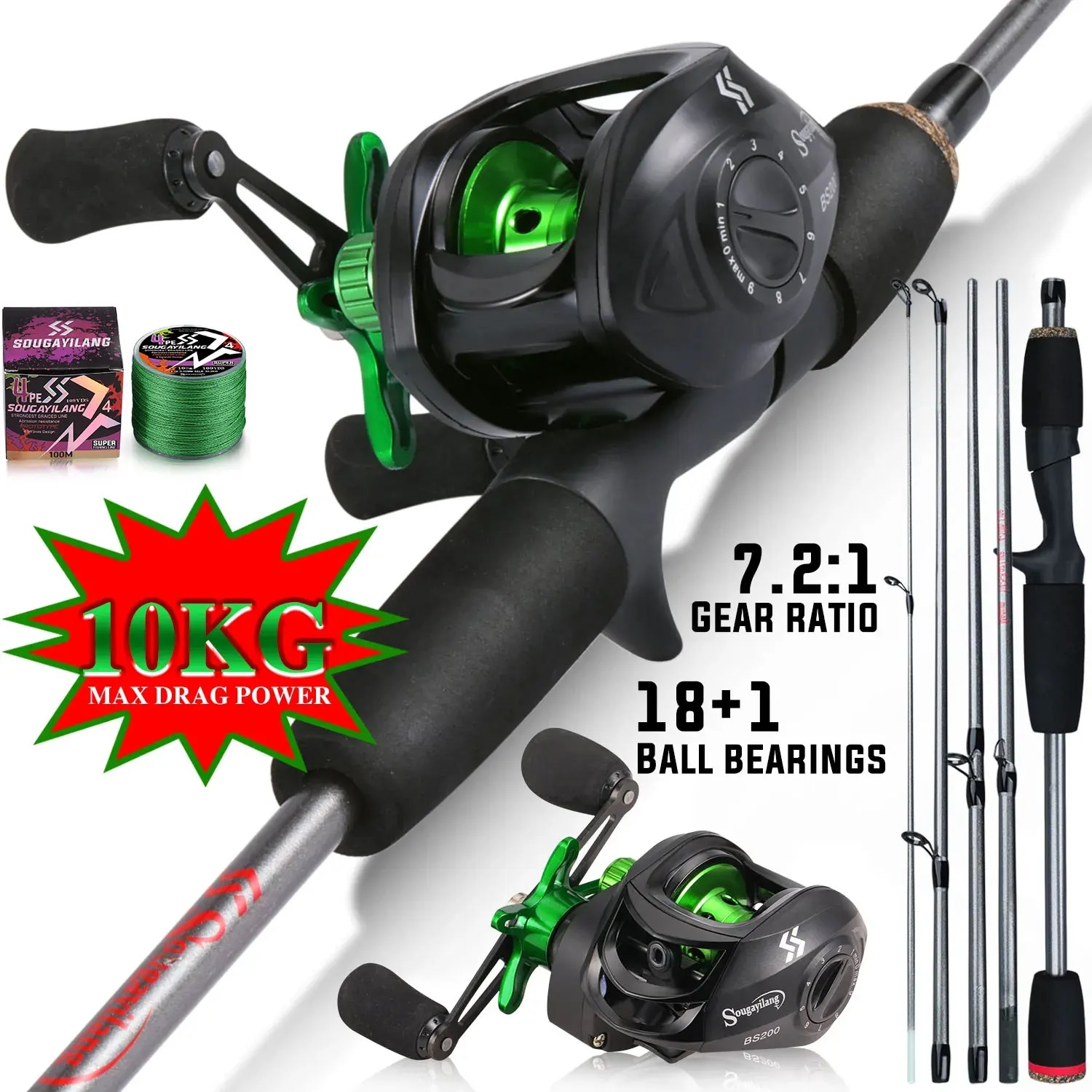 Canna da pesca Sougayilang com - Fishing Rod Carbon Fiber recensione e prezzo