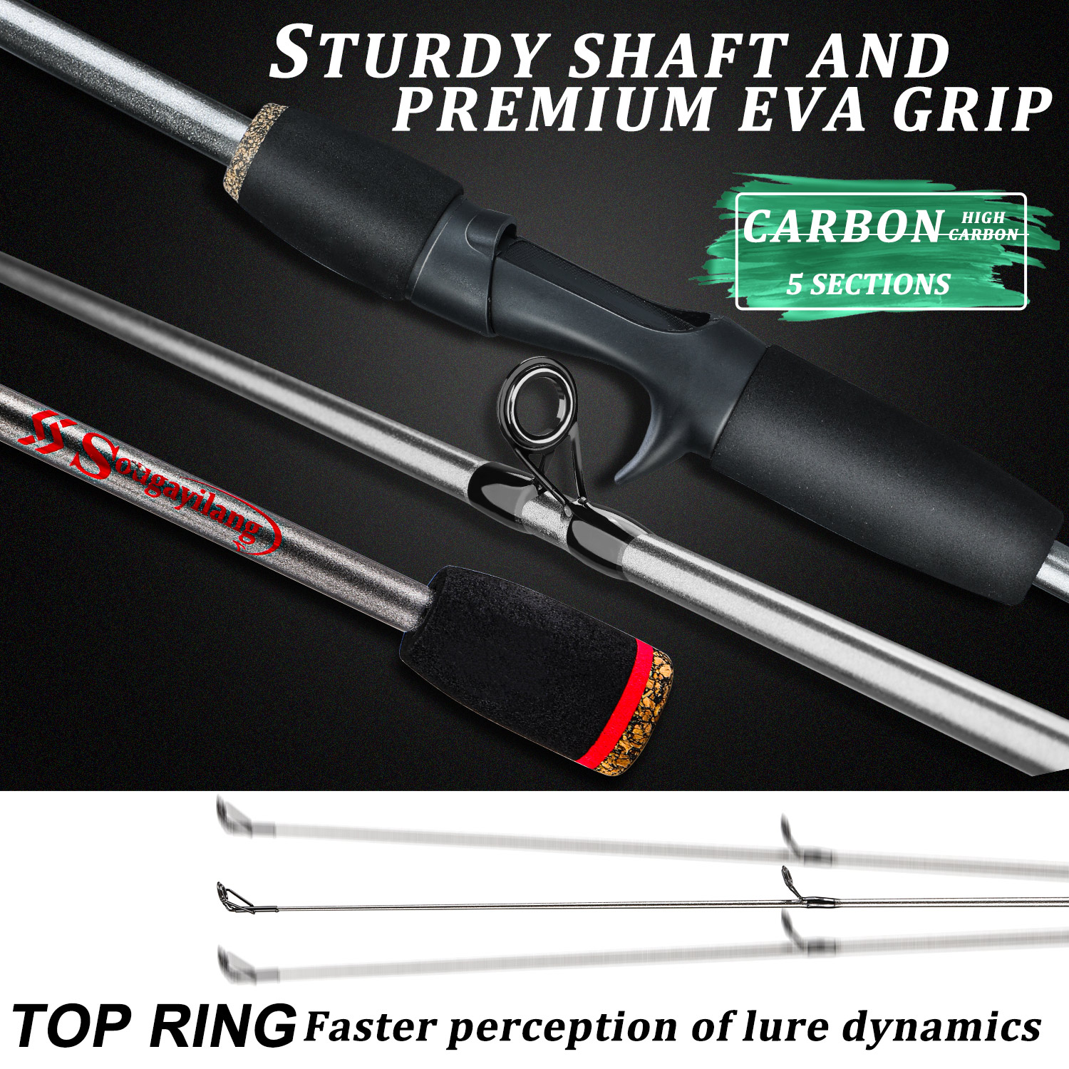 Canna da pesca Sougayilang com - Fishing Rod Carbon Fiber recensione e prezzo