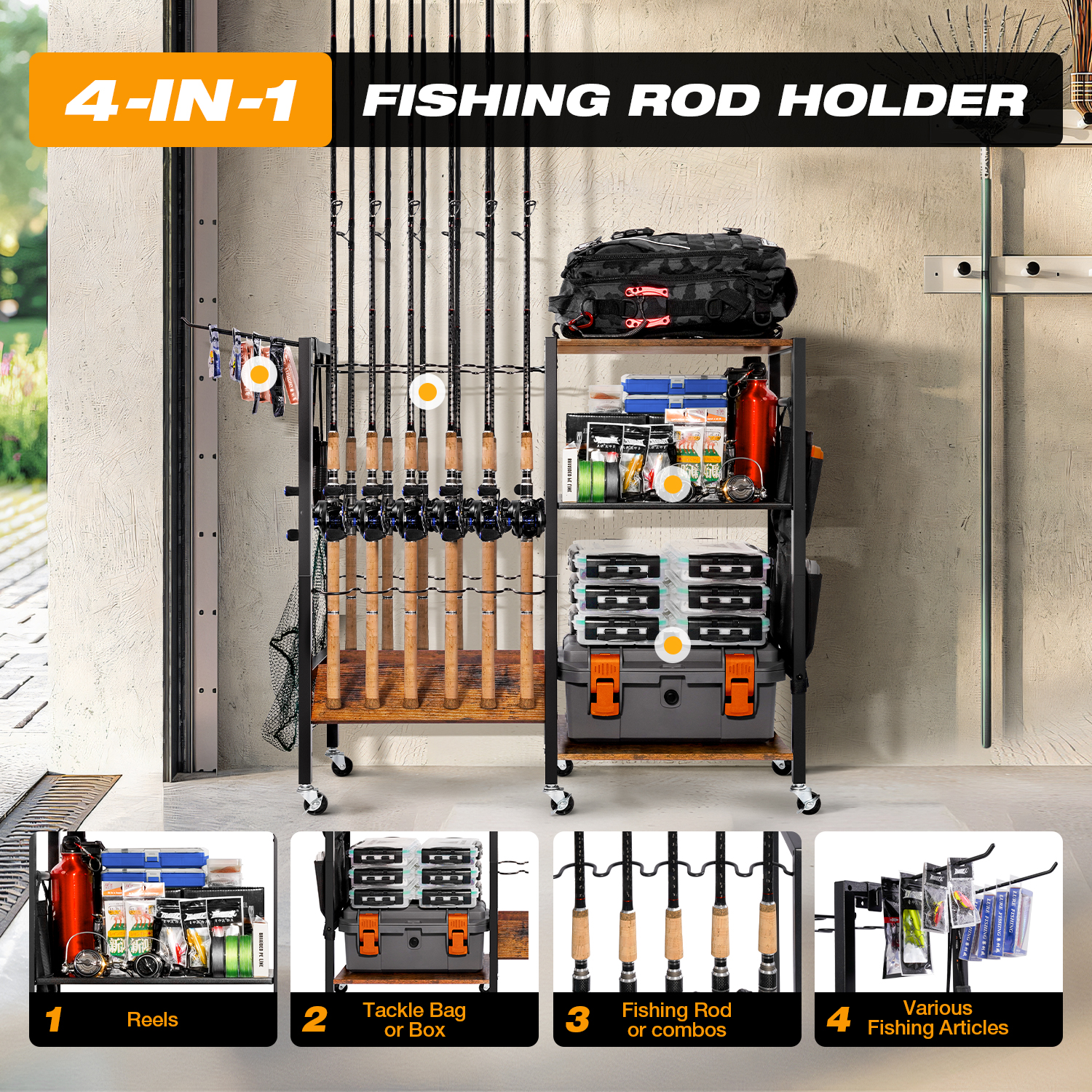 Portacanne da pesca, supporto  - Fishing Rod Rack recensione e prezzo